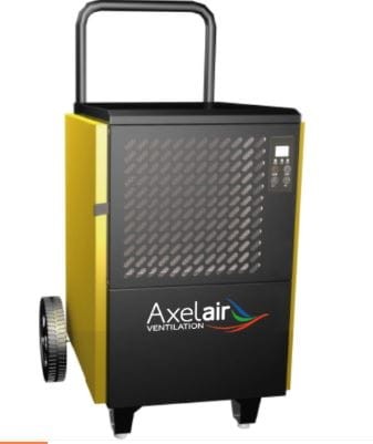 Mobilny osuszacz powietrza do zastosowań budowlanych  Łatwy do transportu dzięki uchwytowi i kółkom, osuszacze DMI80 wyposażony w czujnik poziomu wody oraz zabezpieczenia, automatyczne rozmrażanie, zmywalny filtr.