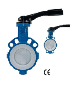 Tecflow Valveseal – Przepustnica motylkowa centryczna DN500 WAFER z dyskiem, gniazdem i uszczelnieniem z PTFE PN10/16 ANSI150