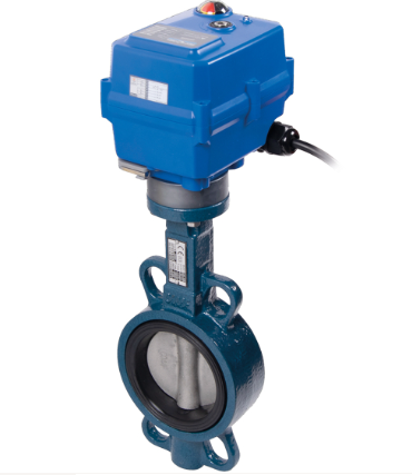 Przepustnica motylkowa 1121 Sectoriel z siłownikiem elektrycznym TCR – stal nierdzewna z wykładziną NBR, do sprężonego powietrza i cieczy węglowodorowych.