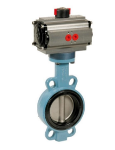 Przepustnica motylkowa 1150 DN80 SFERACO/TTV – żeliwo sferoidalne / EPDM –z siłownikiem pneumatycznym sprężynowym ASR 
