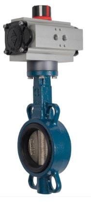 Przepustnica DN 200 Sectoriel typ 1125  z siłownikiem dwustronnym  ADA 200